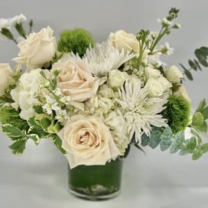 white dreams bouquet featuring white roses