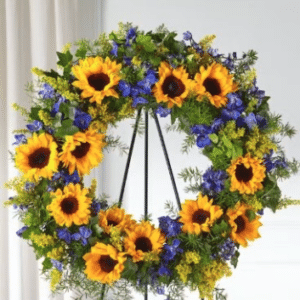 sunflower garden wreath