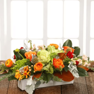 thankful garden centerpiece floral