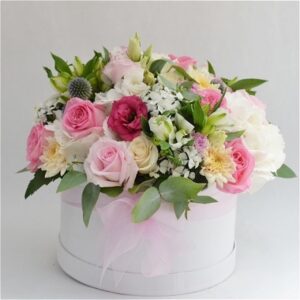 box of blooms floral arrangement