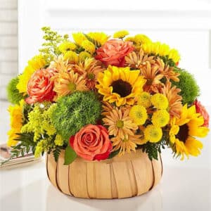 Harvest Sunflower Basket